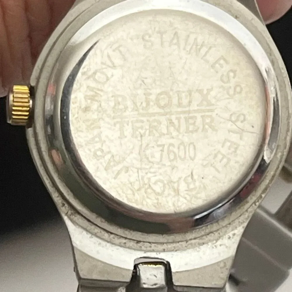 Bijoux Terner Women's Gold Silver Japan Movement‎ Stainless Steel Wristwatch
